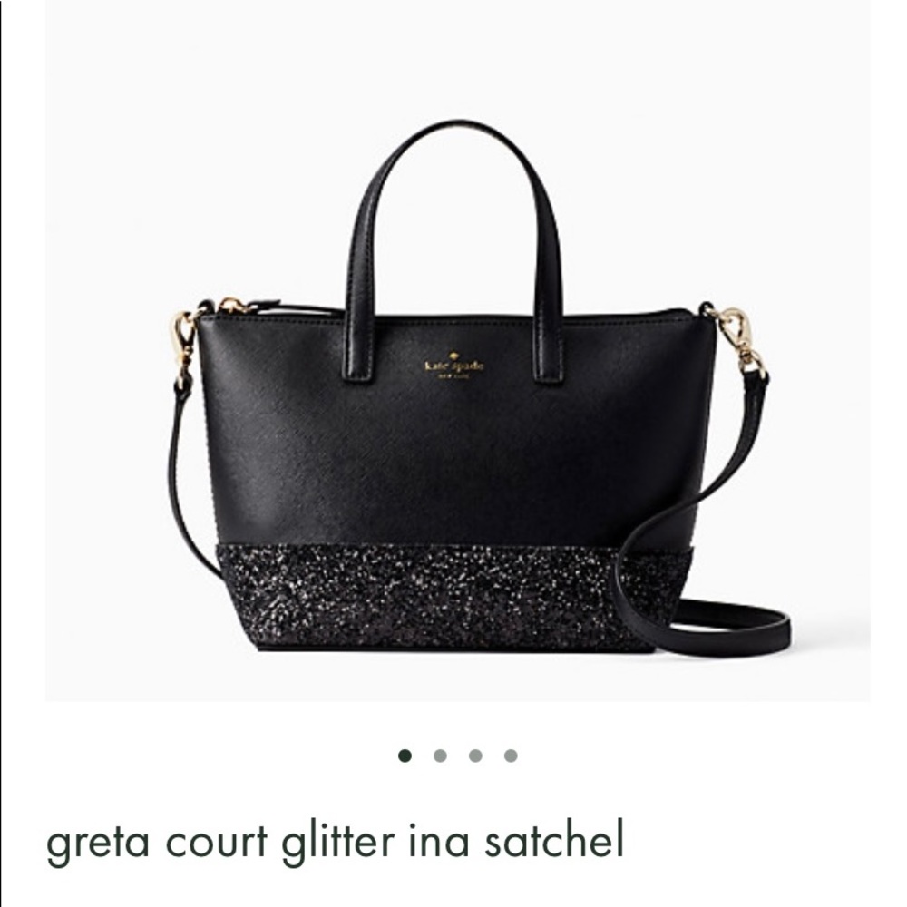 NWOT Kate Spade Greta Court Glitter Ina Satchel
